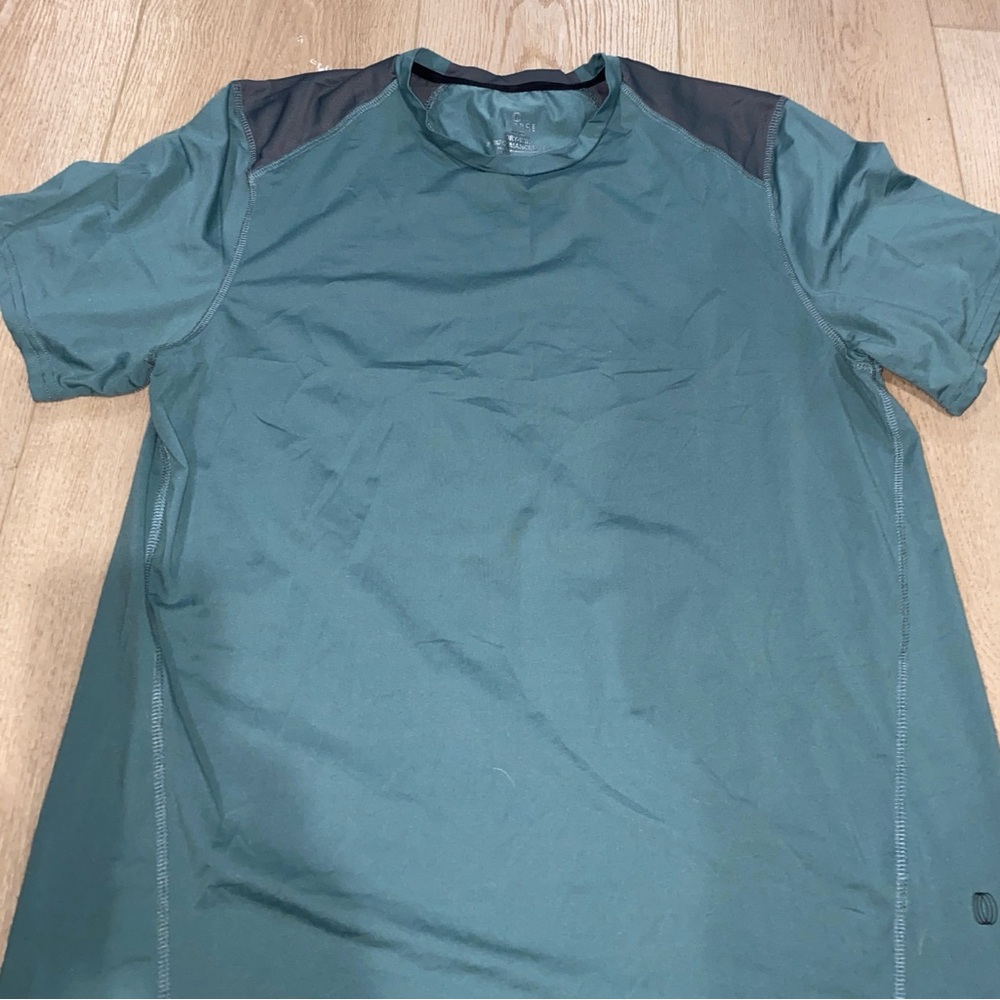 Men's Green and Grey Athletic Shirt